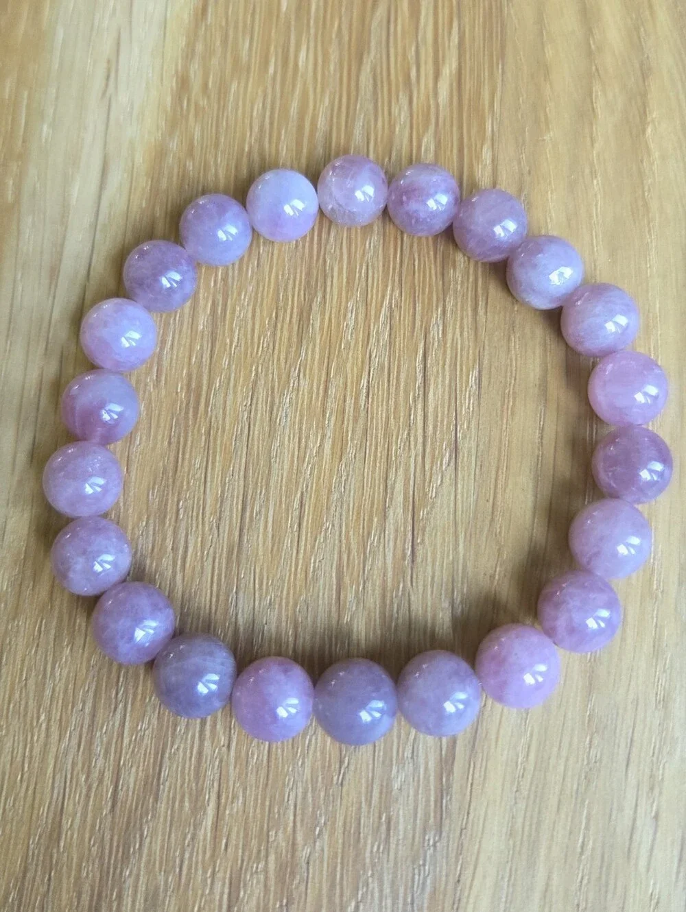 Rose Quartz Beaded Stretch Bracelet | Handmade